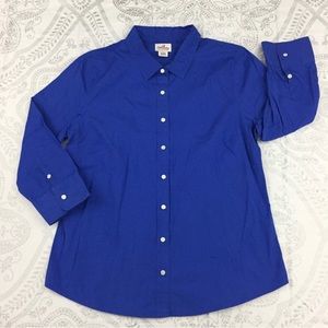 J.Crew Haberdashery ¾ sleeve perfect shirt, Large